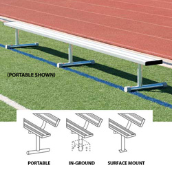 27' Surface mount bench without back