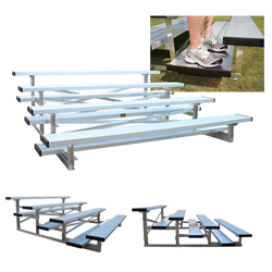 4 Row 15' Low Rise Pref. Bleacher