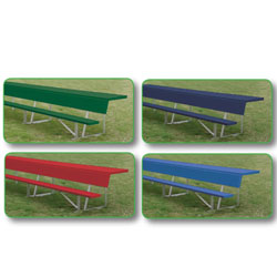 21' Player Bench w/ Shelf (colored)
