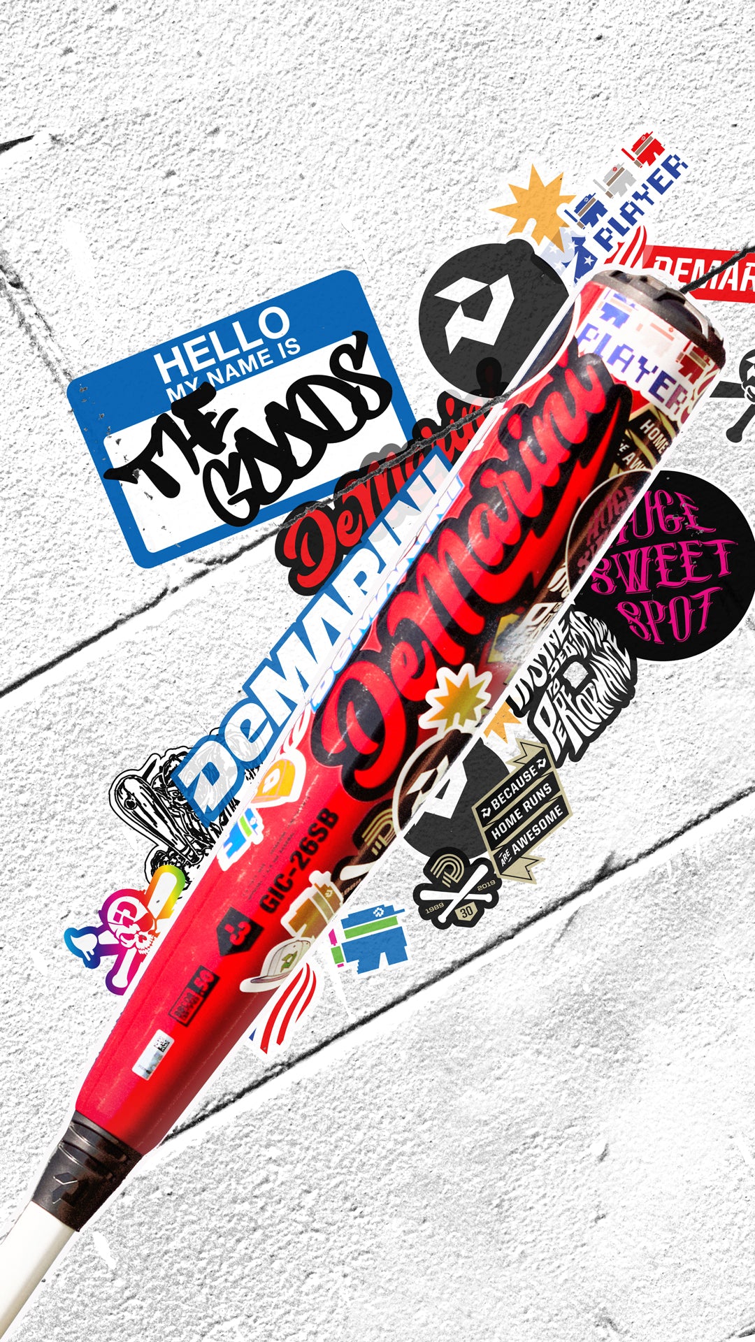 DeMarini 2026 The Goods Limited Edition Sticker Bomb 2-Piece -3 BBCOR Baseball Bat - Image 7