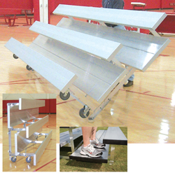 4 Row 8' Pref. Tip n' Roll Bleacher