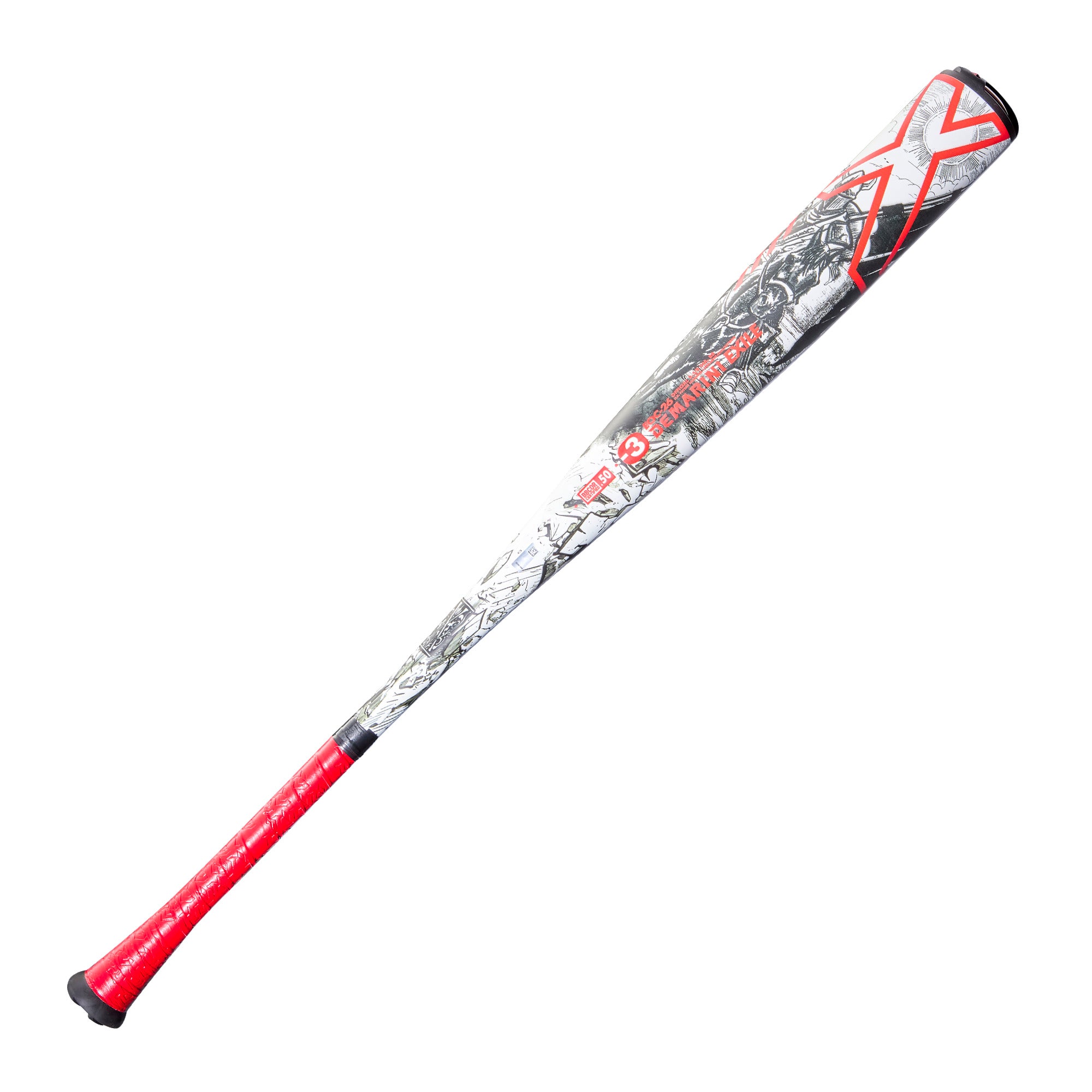 DeMarini 2026 Exile 1-Piece Alloy -3 BBCOR 2-5/8" Barrel Baseball Bat - Image 4