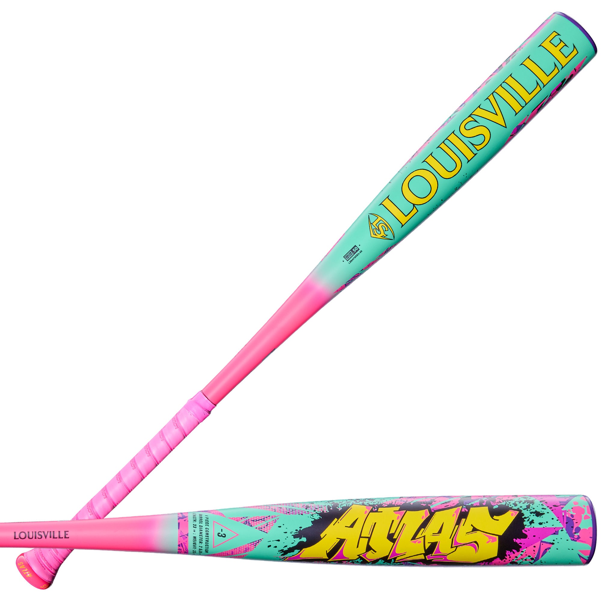 Louisville Slugger 2026 Atlas Limited Edition Wildstyle 1-Piece -3 BBCOR Baseball Bat - Image 3