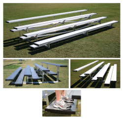 4 Row 7.5' Low Rise Pref. Bleacher