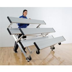 3 Row 15' Tip n' Roll Bleachers (colored