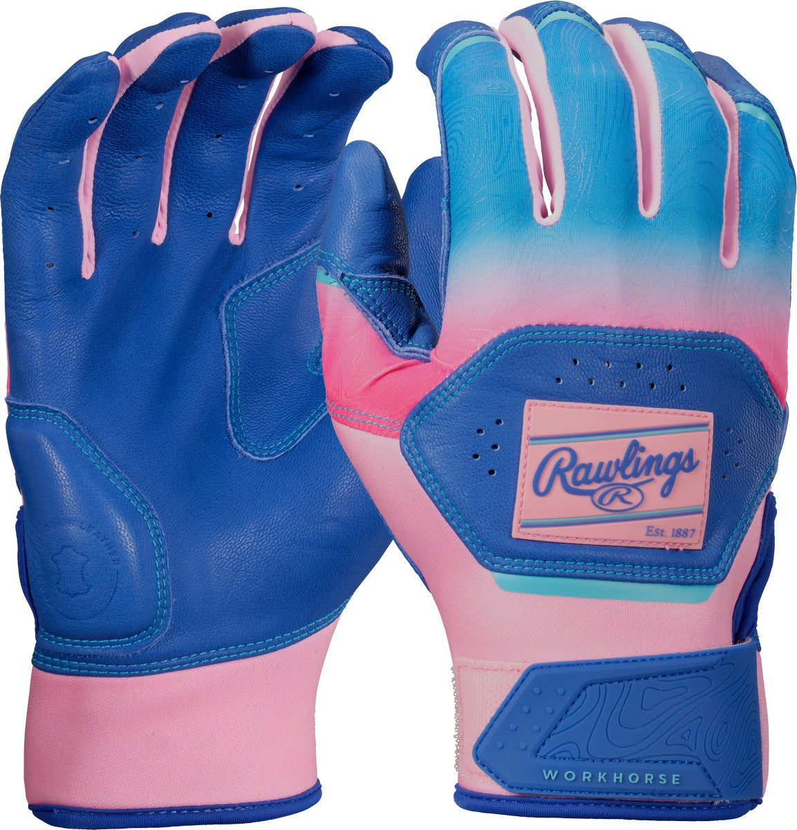 Rawlings Adult Workhorse Funburst Baseball Batting Gloves - Image 3